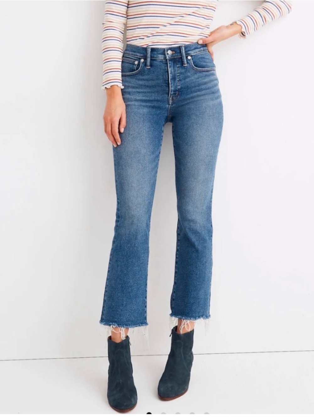 Madewell Cali Demi-Boot Blue Jeans